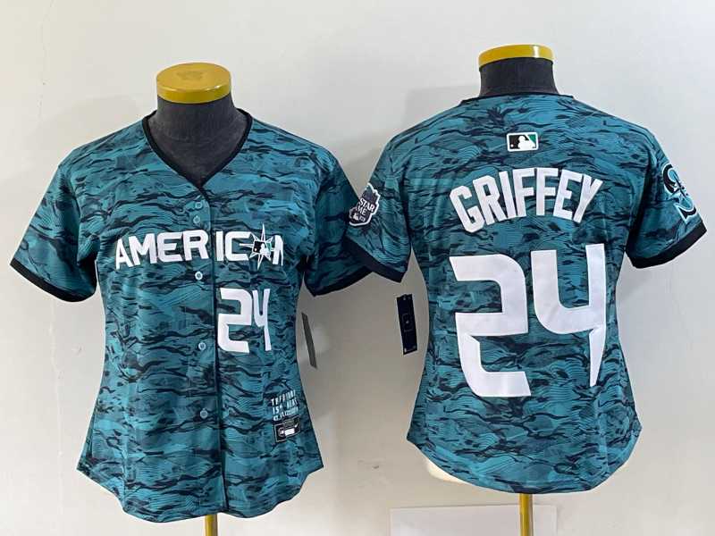 Women's Seattle Mariners #24 Ken Griffey Number Teal 2023 All Star Cool Base Stitched Jersey,We sell and wholesale Women's Seattle Mariners #24 Ken Griffey Number Teal 2023 All Star Cool Base Stitched Jersey on line form chian!